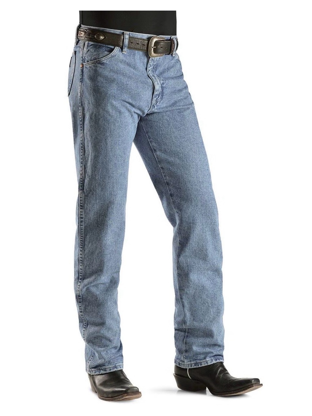 Wrangler - Size 35x34 - Cowboy Cut Slim Fit Men’s Jean - Light Blue